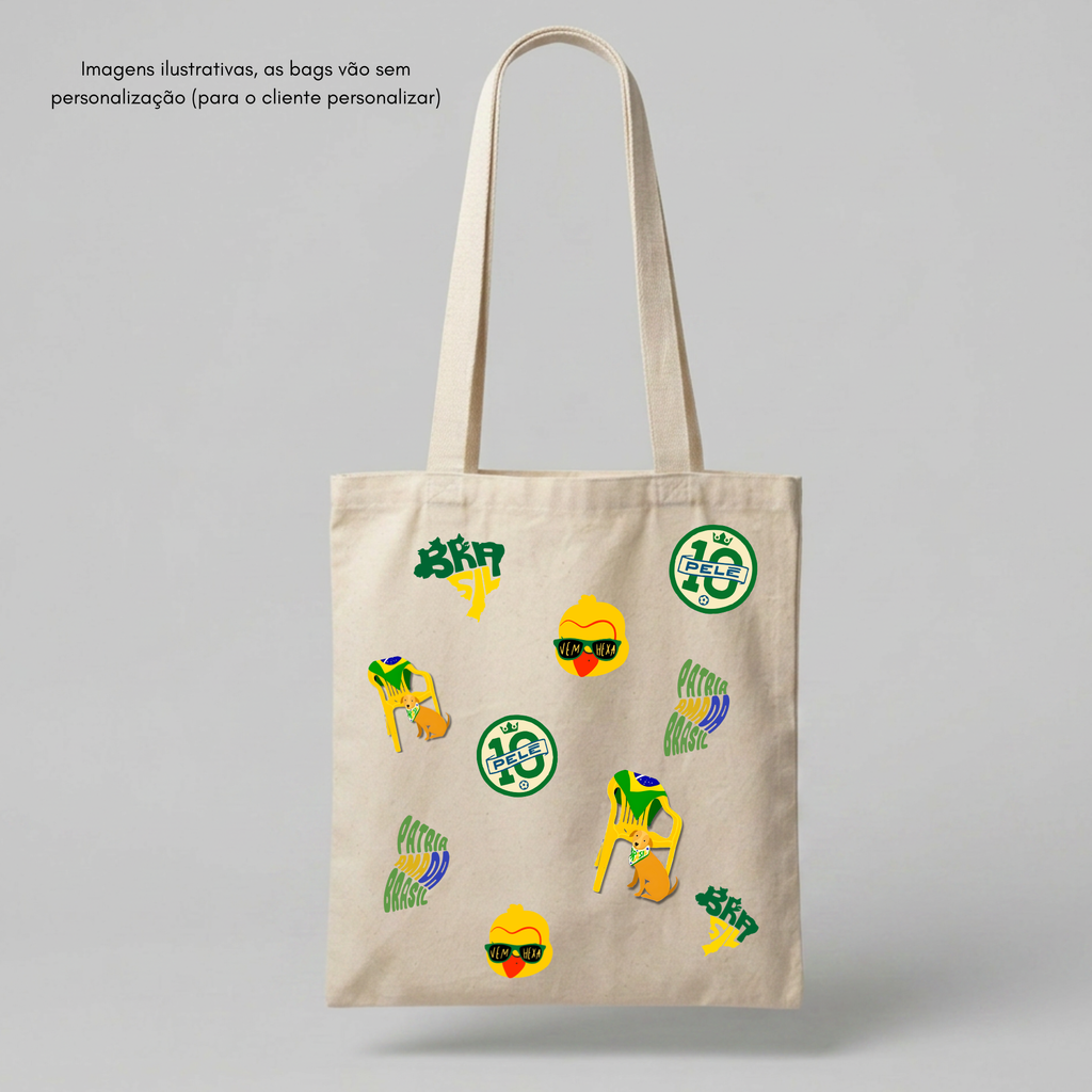 Ecobag Personalizável Grande + Pack da Copa / Pam (DTF Têxtil)