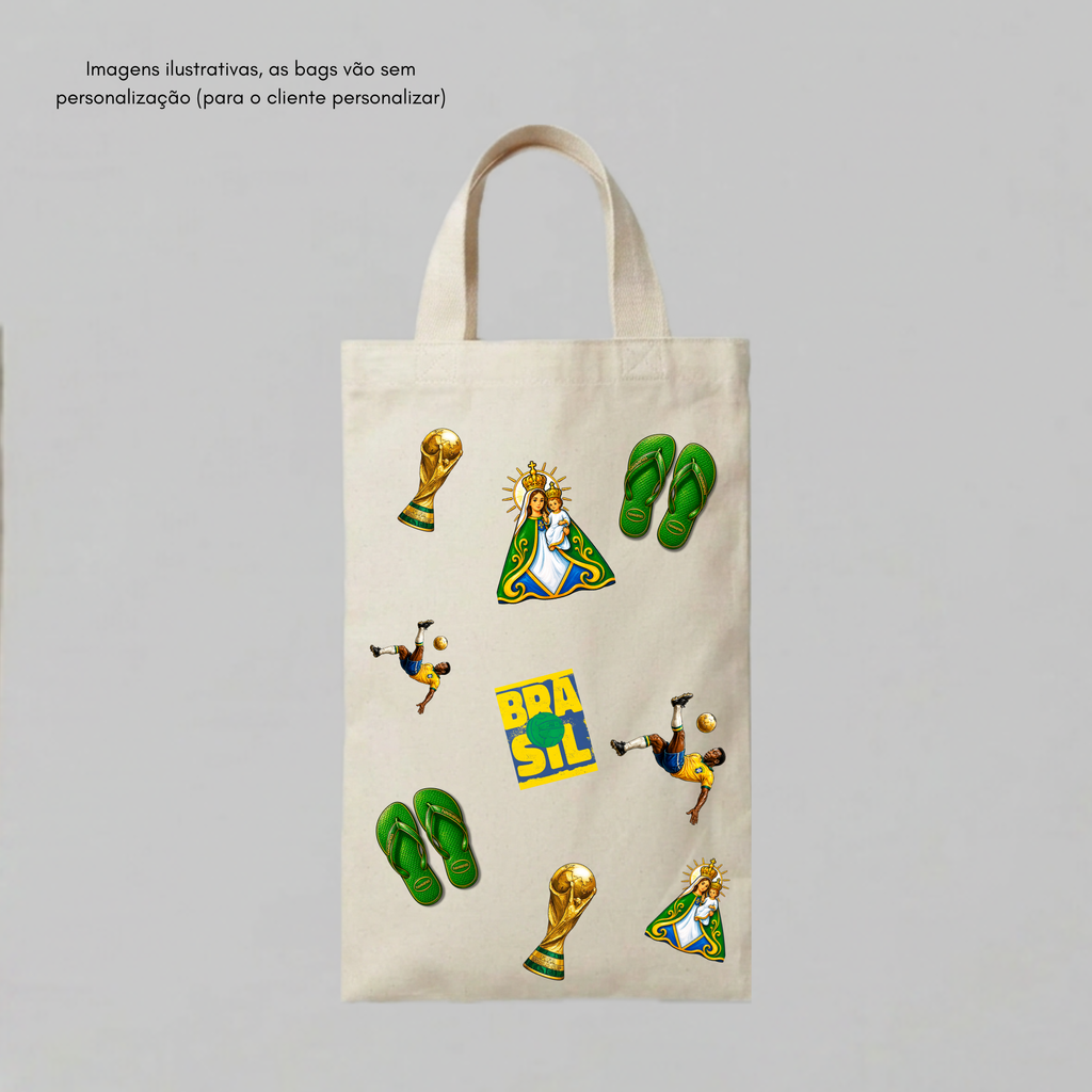 Ecobag Personalizável Pequena + Pack da Copa / Pam (DTF Têxtil)