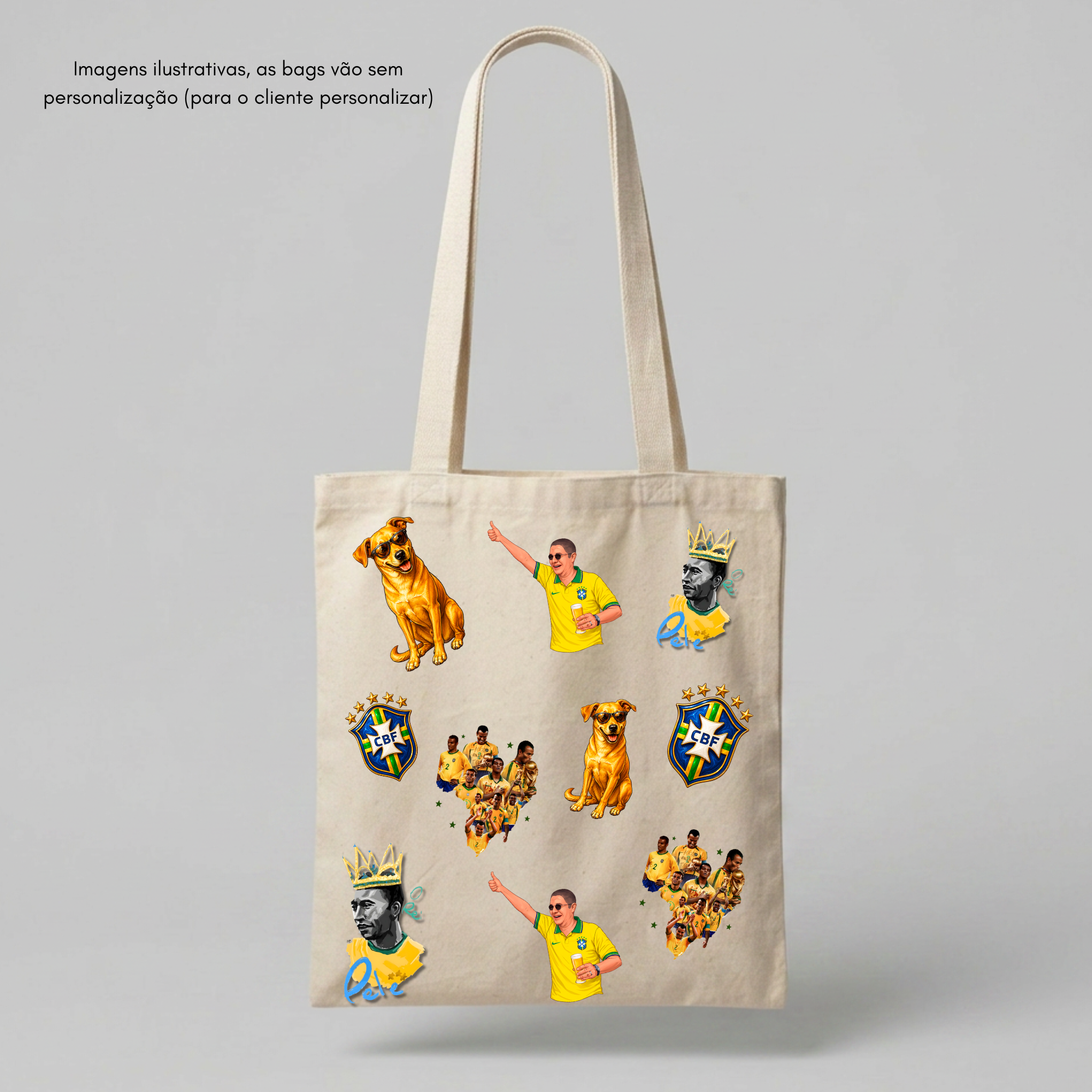Ecobag Personalizável Grande + Pack da Copa / Pam (DTF Têxtil)