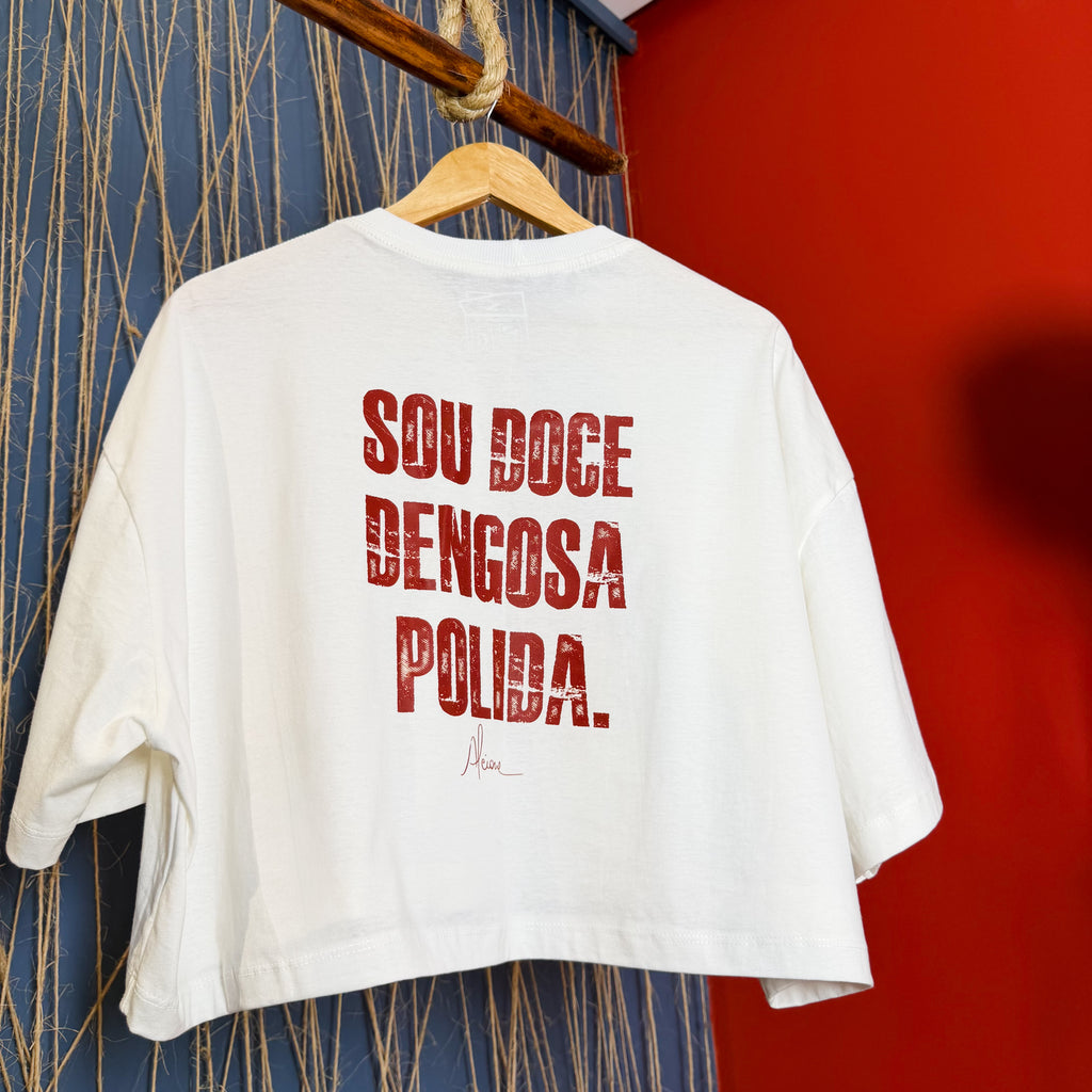 Cropped Alcione (Coleção Artistas) - Frente e Costa - Regular/ Oversized