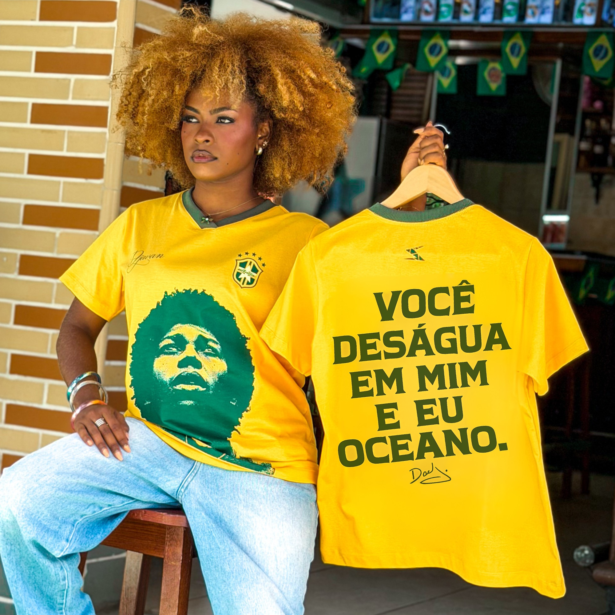Camisa Djavan Copa - Frente e Costa/ 100% Algodão e DTF têxtil