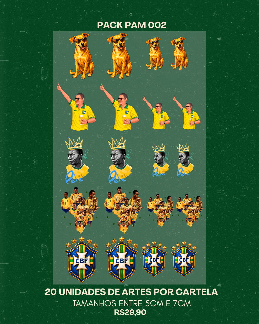 Pack da Copa / Pam (DTF Têxtil)