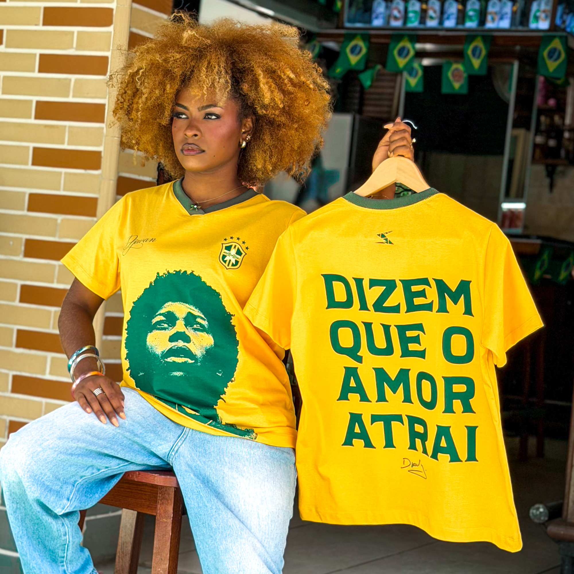 Camisa Djavan Copa - Frente e Costa/ 100% Algodão e DTF têxtil