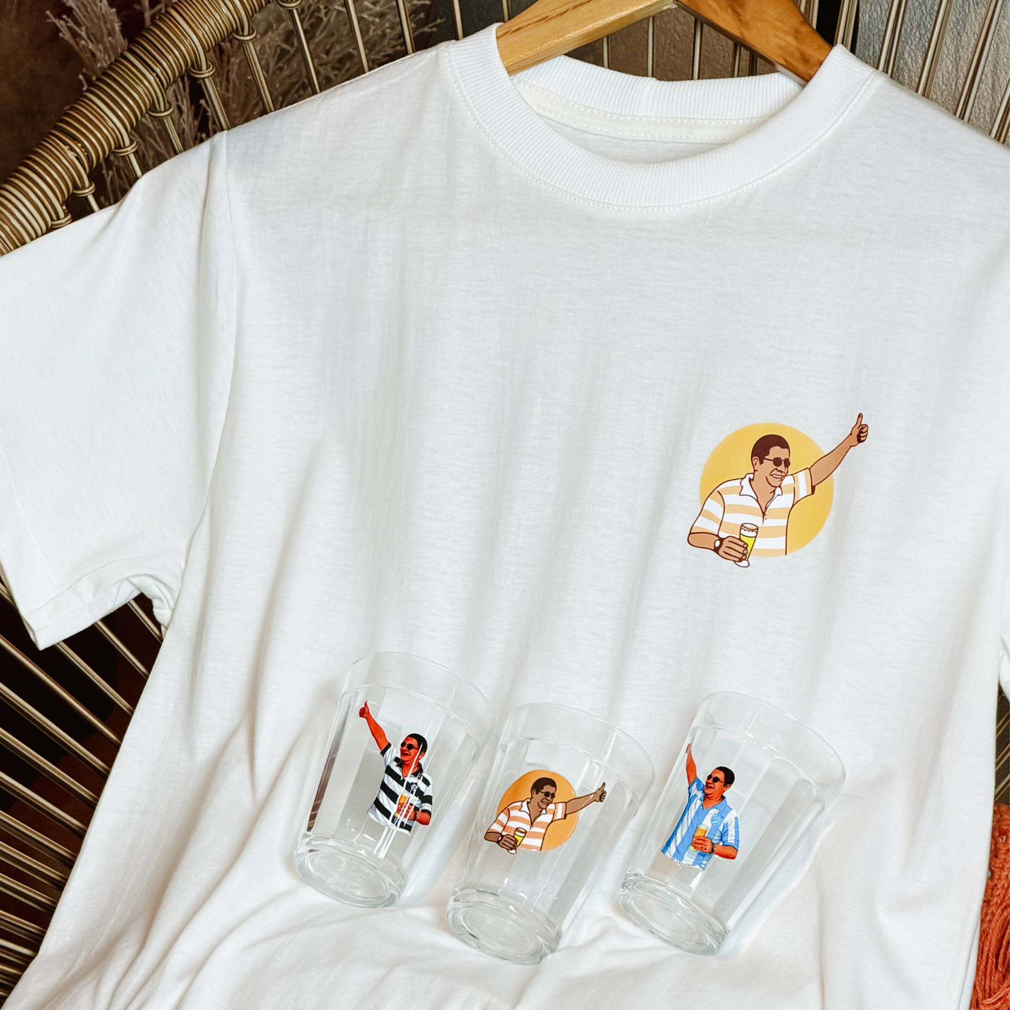 Camisa Zeca Pagodinho + Copo Personalizado (Combo) Regular/ oversized
