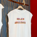 Camisa Belém Amazônia (Letra de Barco) - Sem manga / Oversized 100% Algodão