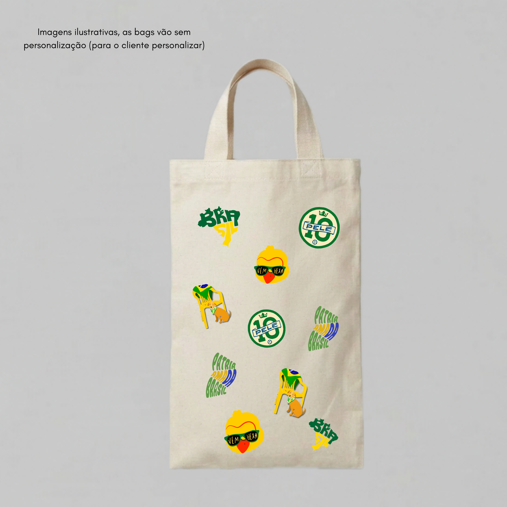 Ecobag Personalizável Pequena + Pack da Copa / Pam (DTF Têxtil)