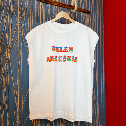Camisa Belém Amazônia (Letra de Barco) - Sem manga / Oversized 100% Algodão