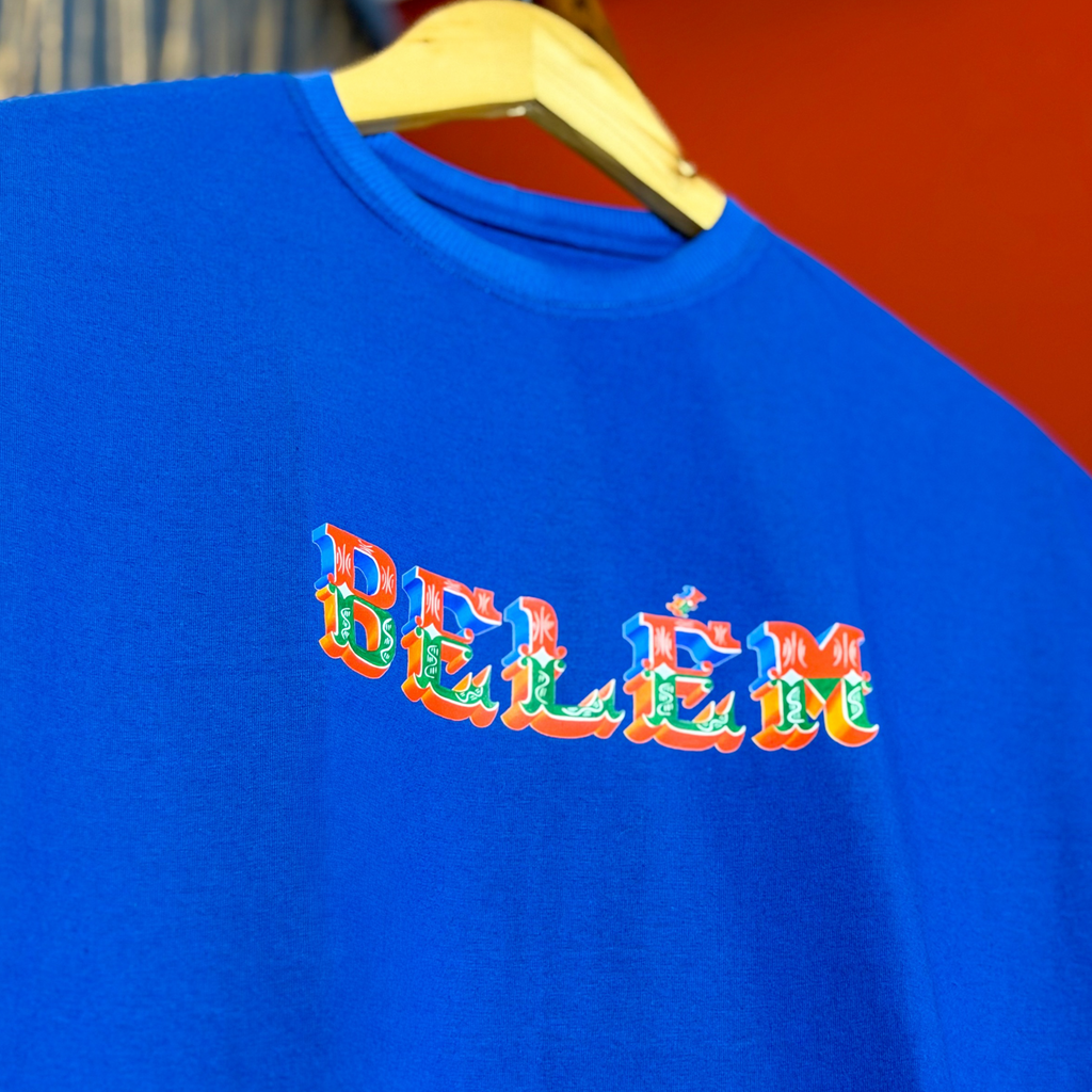 Cropped Belém (Letra de Barco) - Sem manga, Oversized 100% Algodão