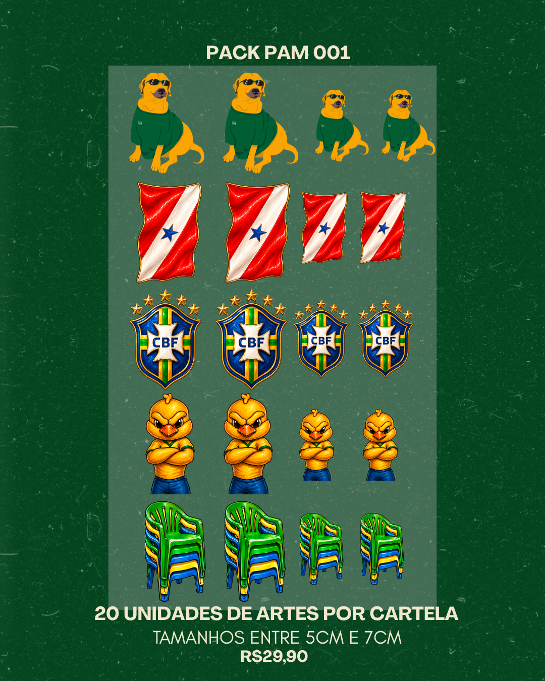 Pack da Copa / Pam (DTF Têxtil)