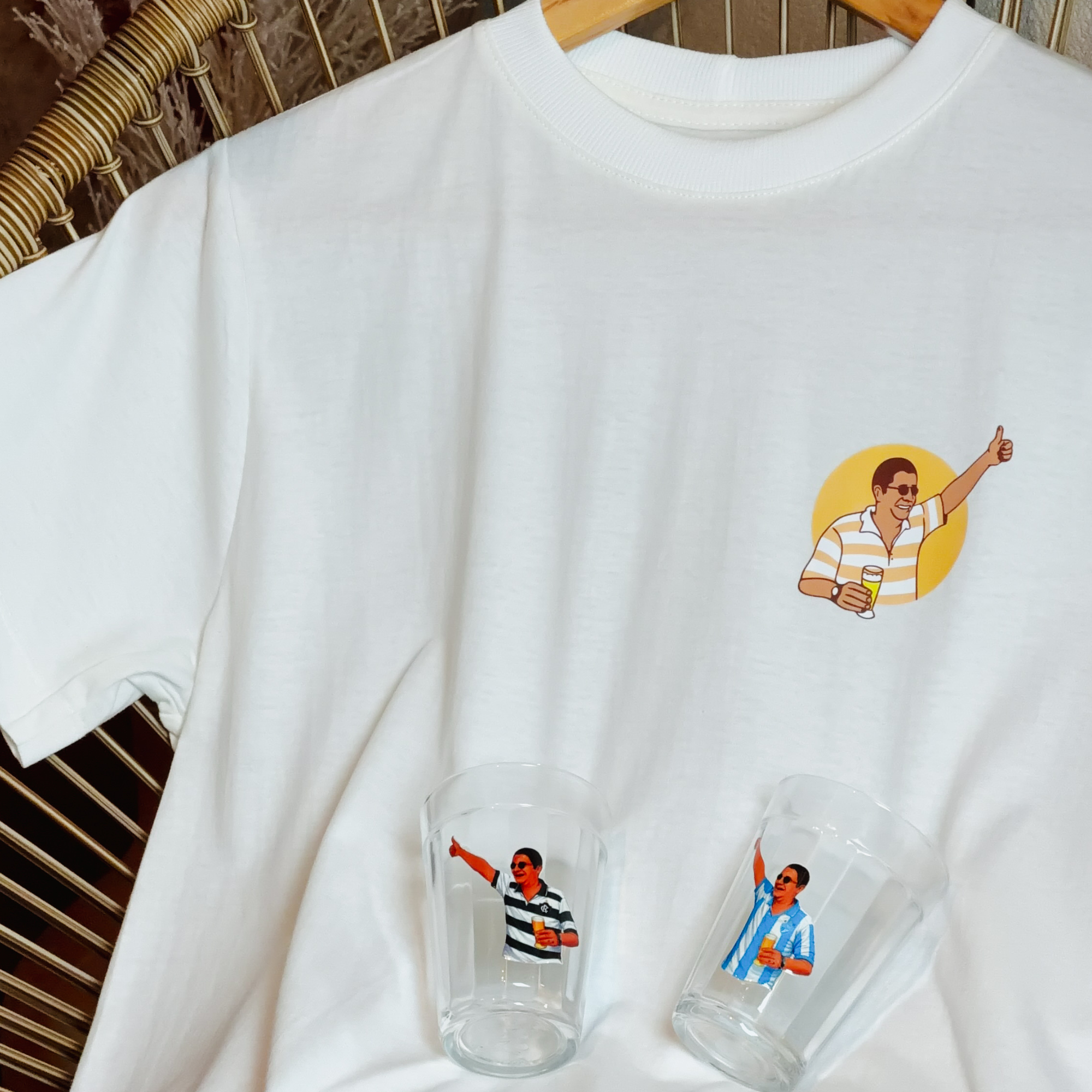 Camisa Zeca Pagodinho + Copo Personalizado (Combo) Regular/ oversized