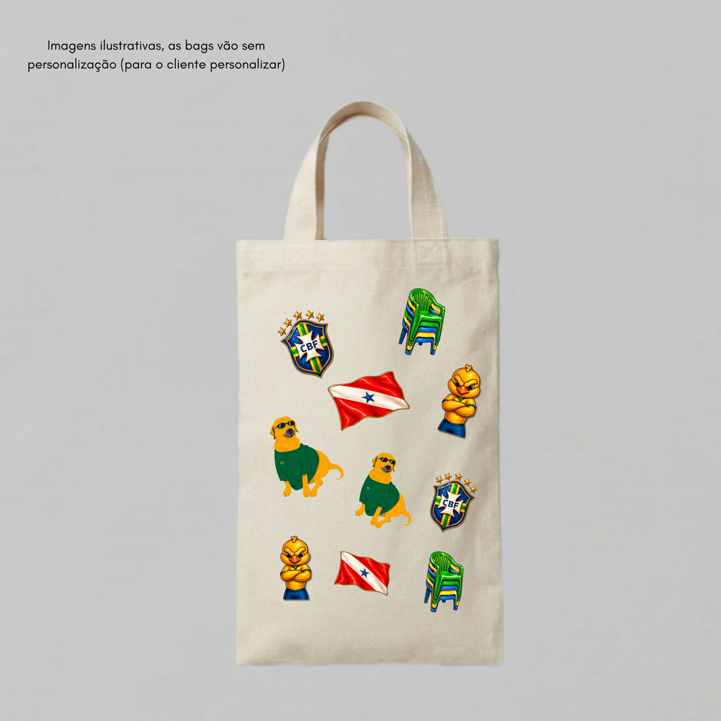 Ecobag Personalizável Pequena + Pack da Copa / Pam (DTF Têxtil)
