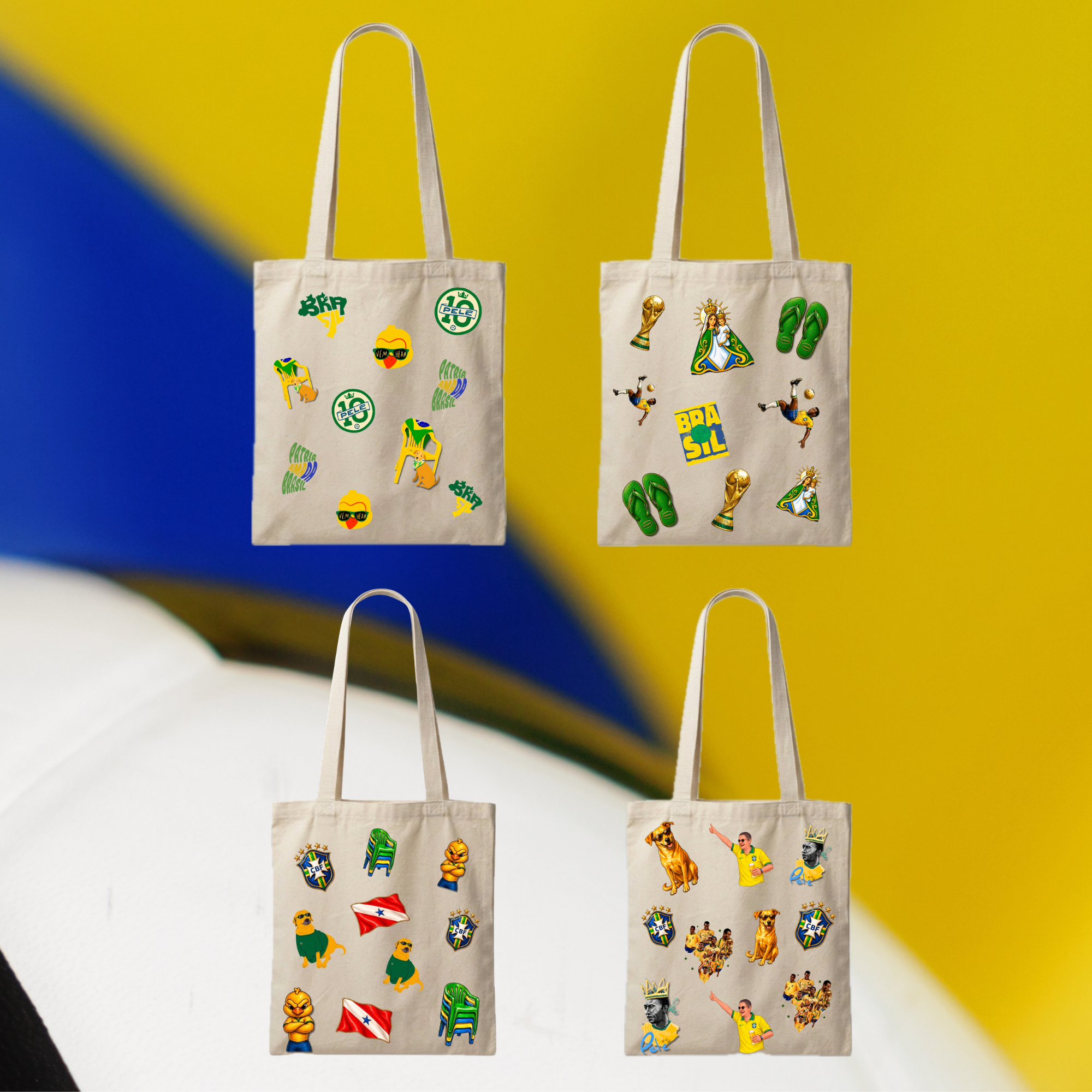 Ecobag Personalizável Grande + Pack da Copa / Pam (DTF Têxtil)