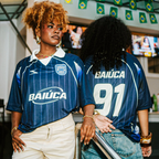 Camisa Polo Oversized Baiúca Azul Marinho