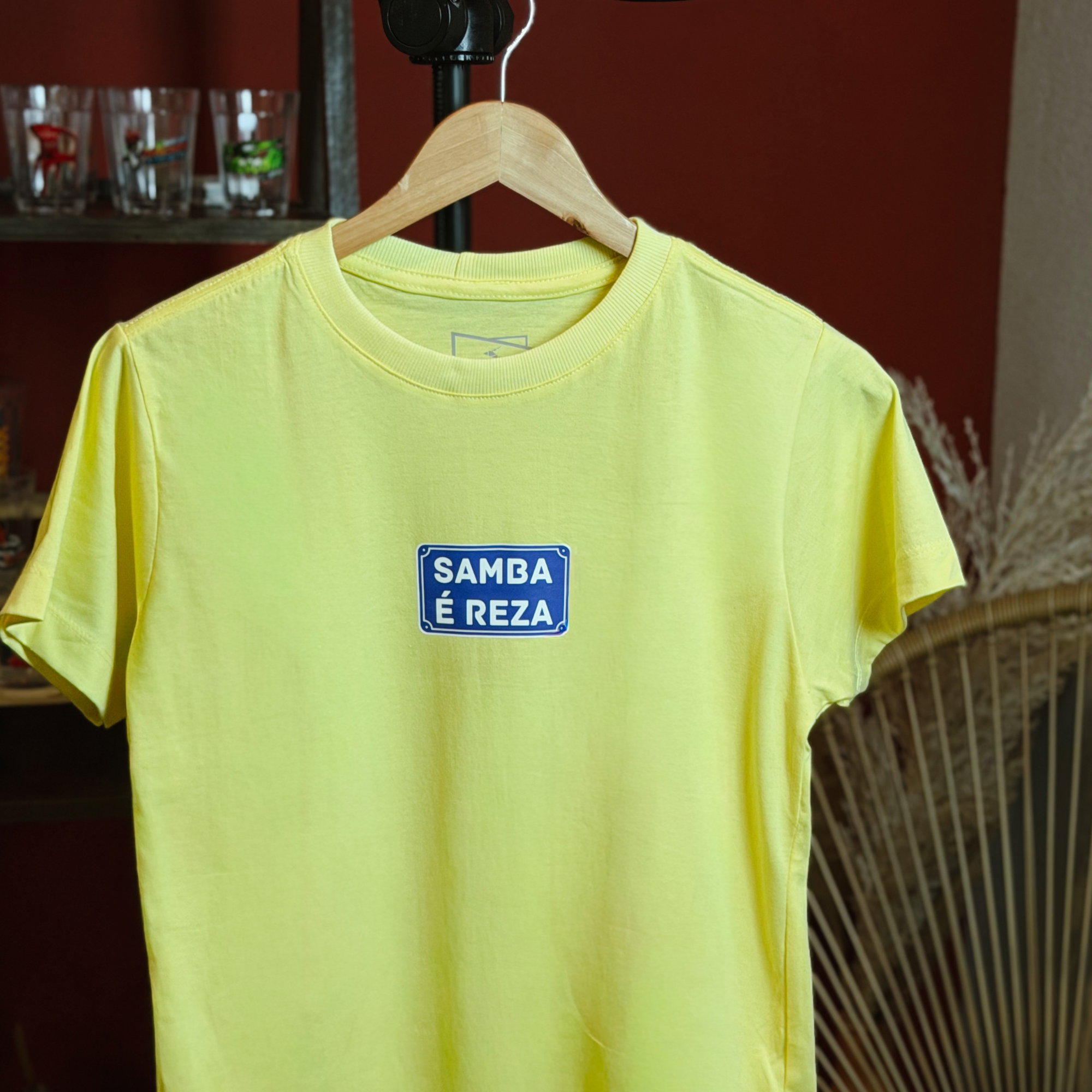 Camisa Samba é Reza- Regular/ 100% algodão