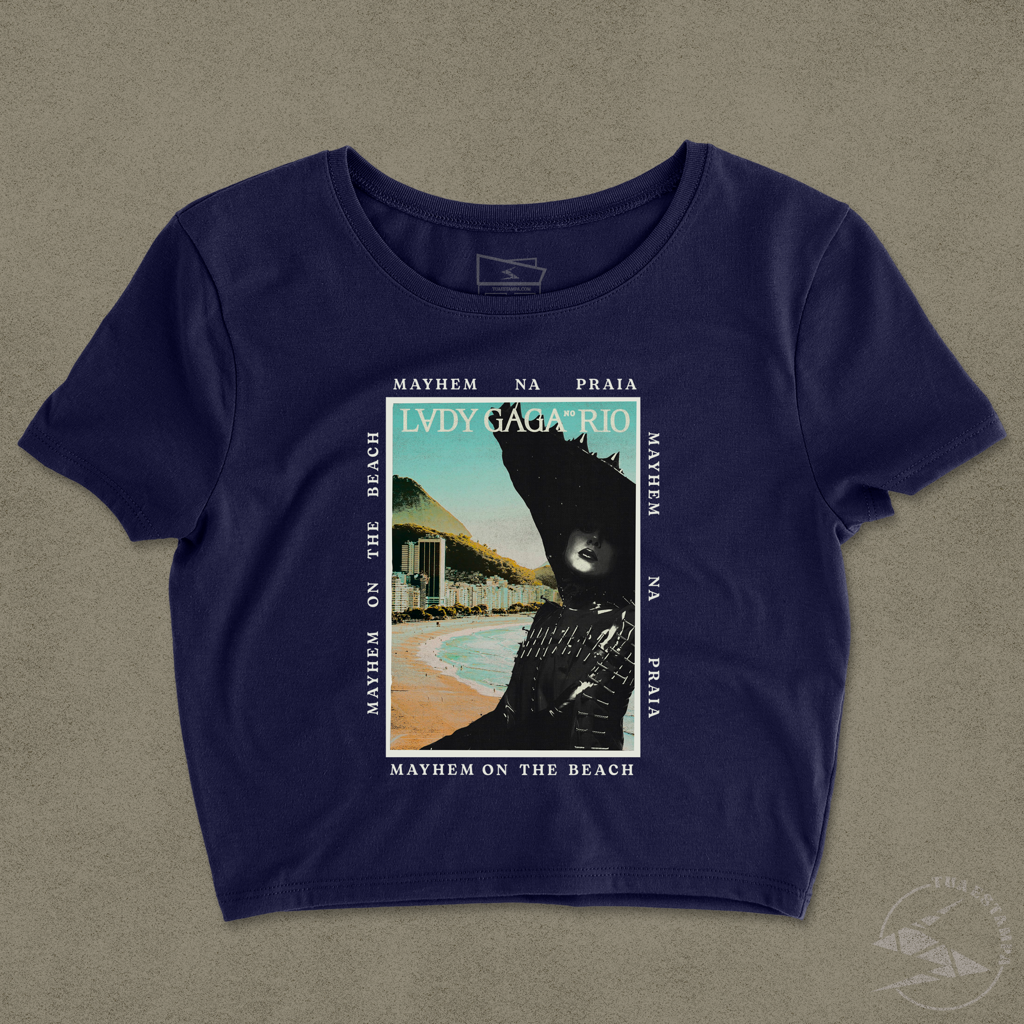 CAMISETA CROPPED LADY GAGA PÔSTER COPACABANA