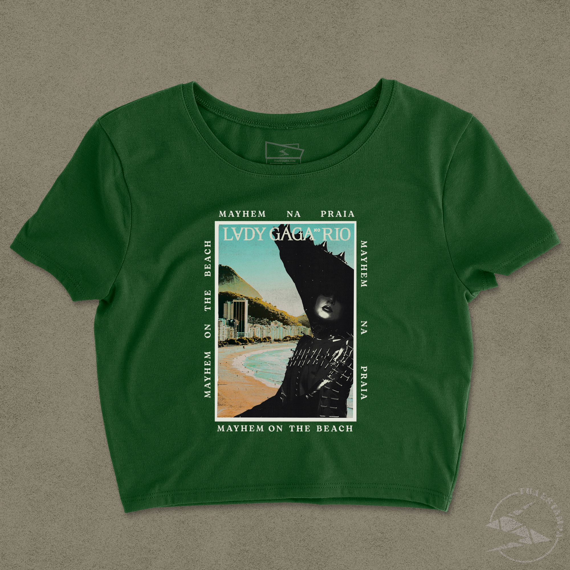 CAMISETA CROPPED LADY GAGA PÔSTER COPACABANA