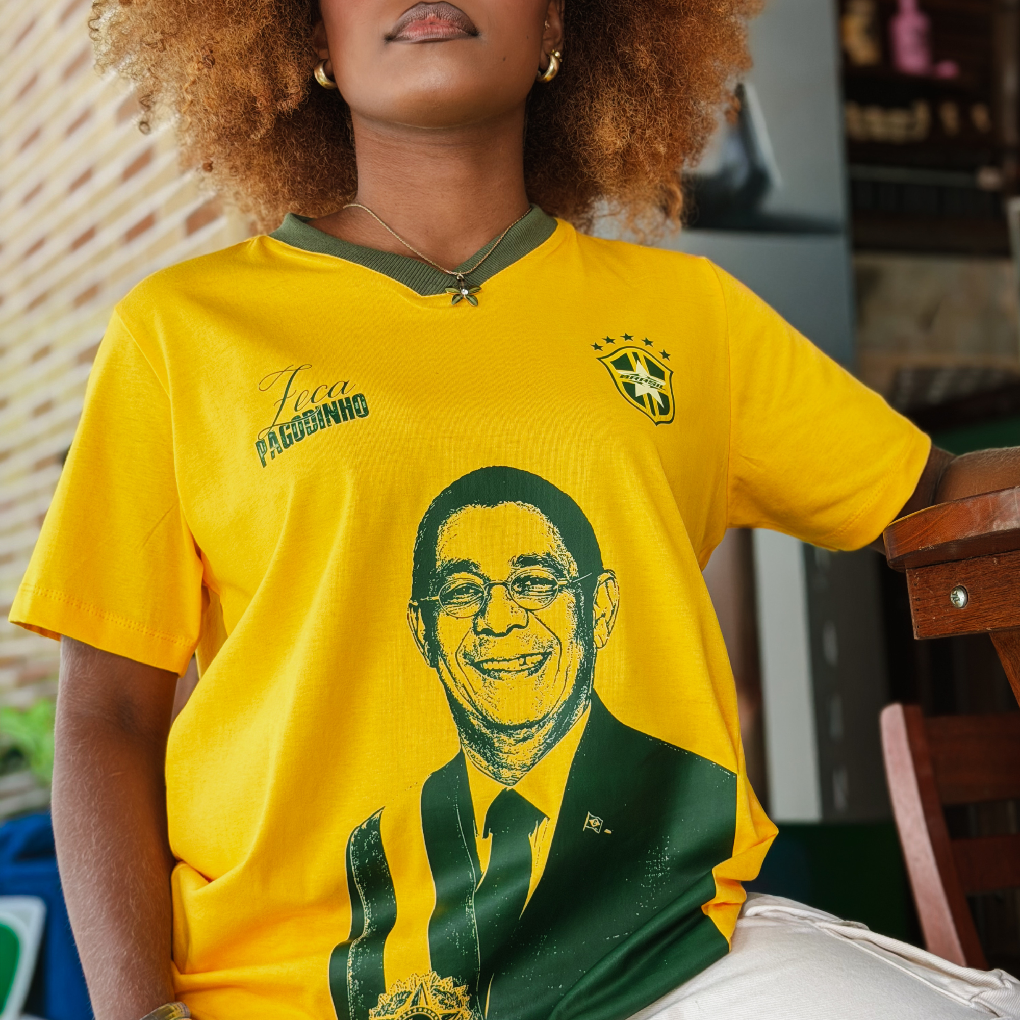 Camisa Zeca Pagodinho - Copa / 100% Algodão e DTF têxtil