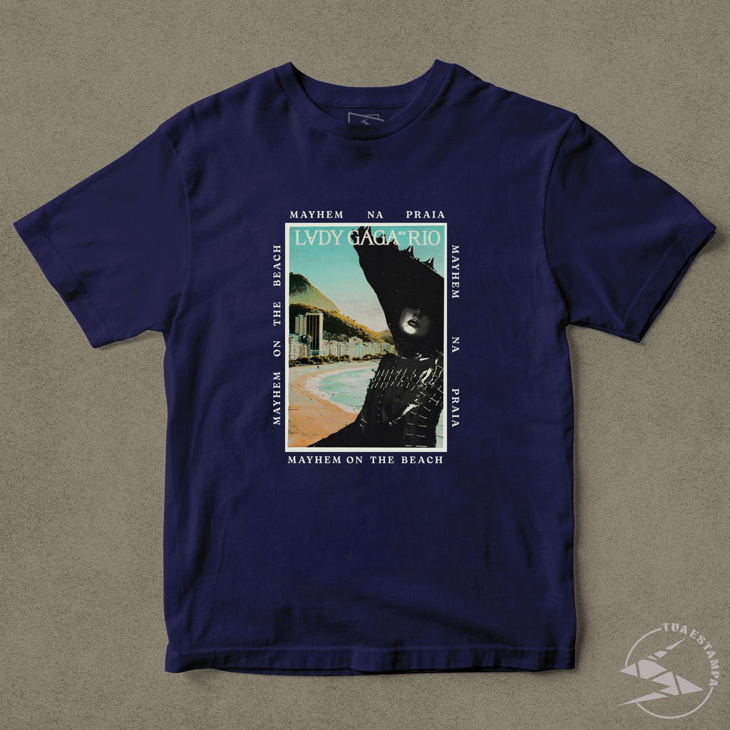 CAMISETA BÁSICA / OVERSIZED LADY GAGA PÔSTER COPACABANA