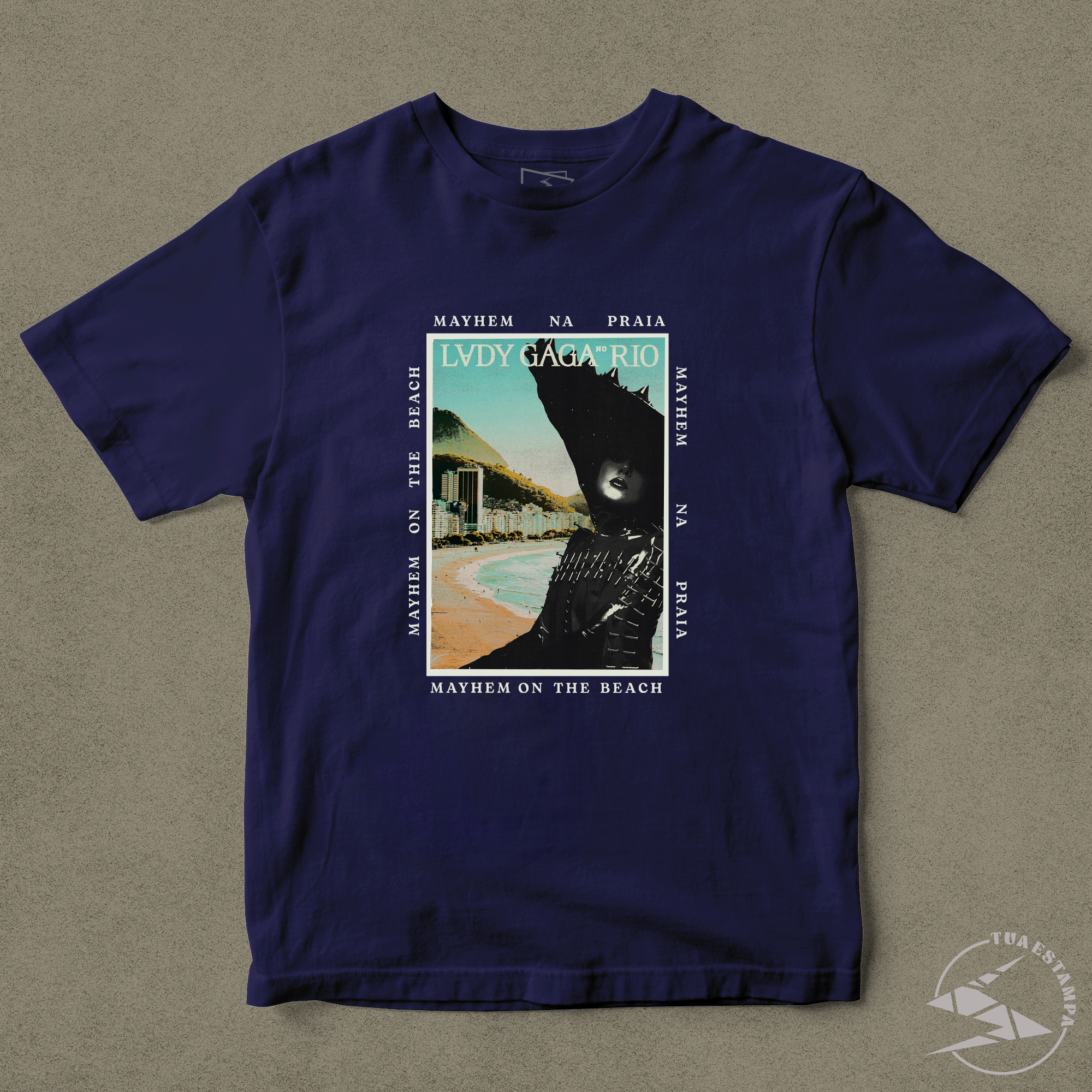 CAMISETA BÁSICA / OVERSIZED LADY GAGA PÔSTER COPACABANA