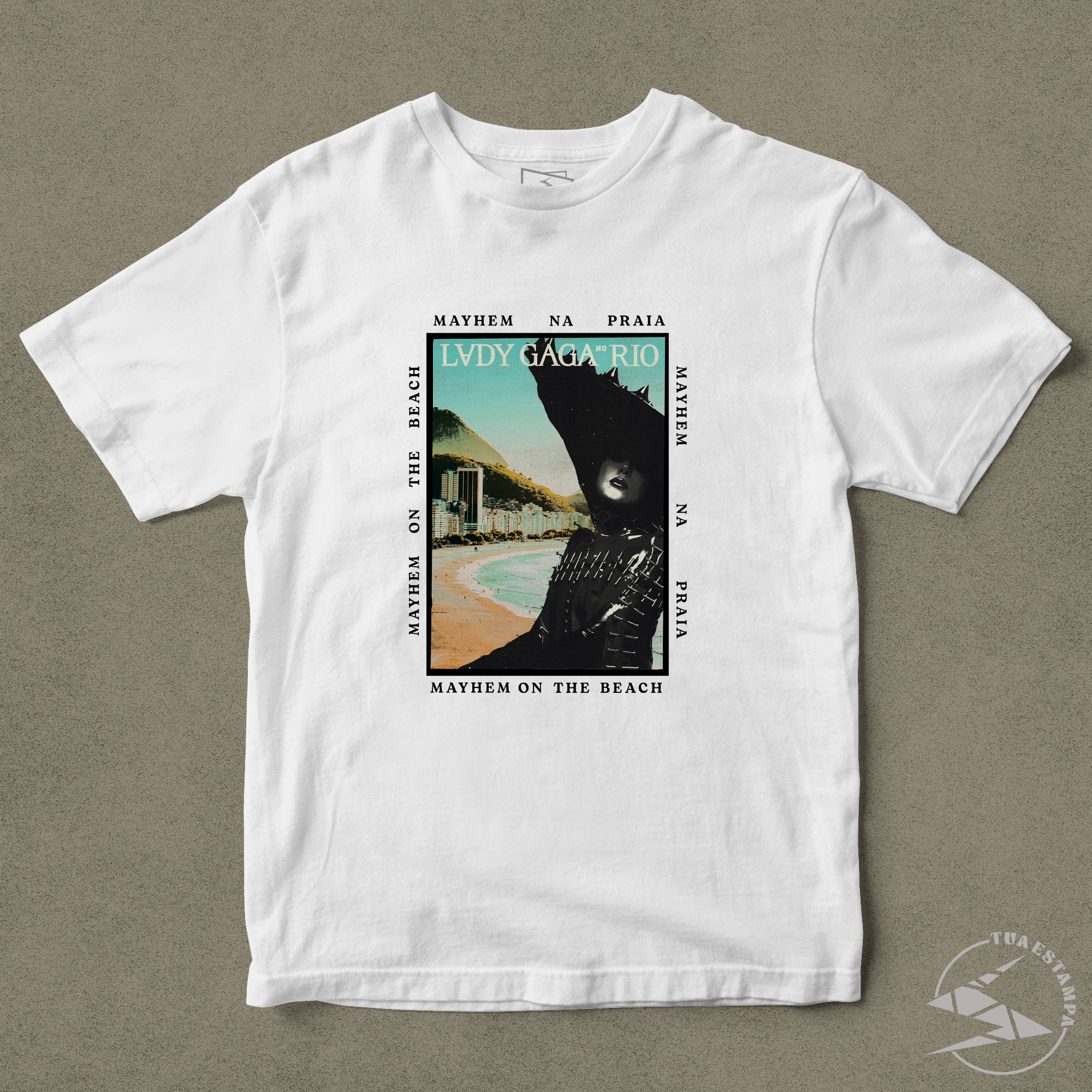 CAMISETA BÁSICA / OVERSIZED LADY GAGA PÔSTER COPACABANA