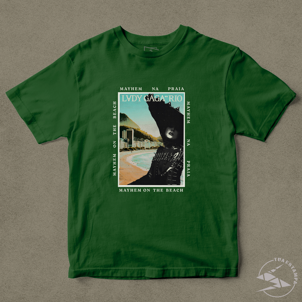 CAMISETA BÁSICA / OVERSIZED LADY GAGA PÔSTER COPACABANA