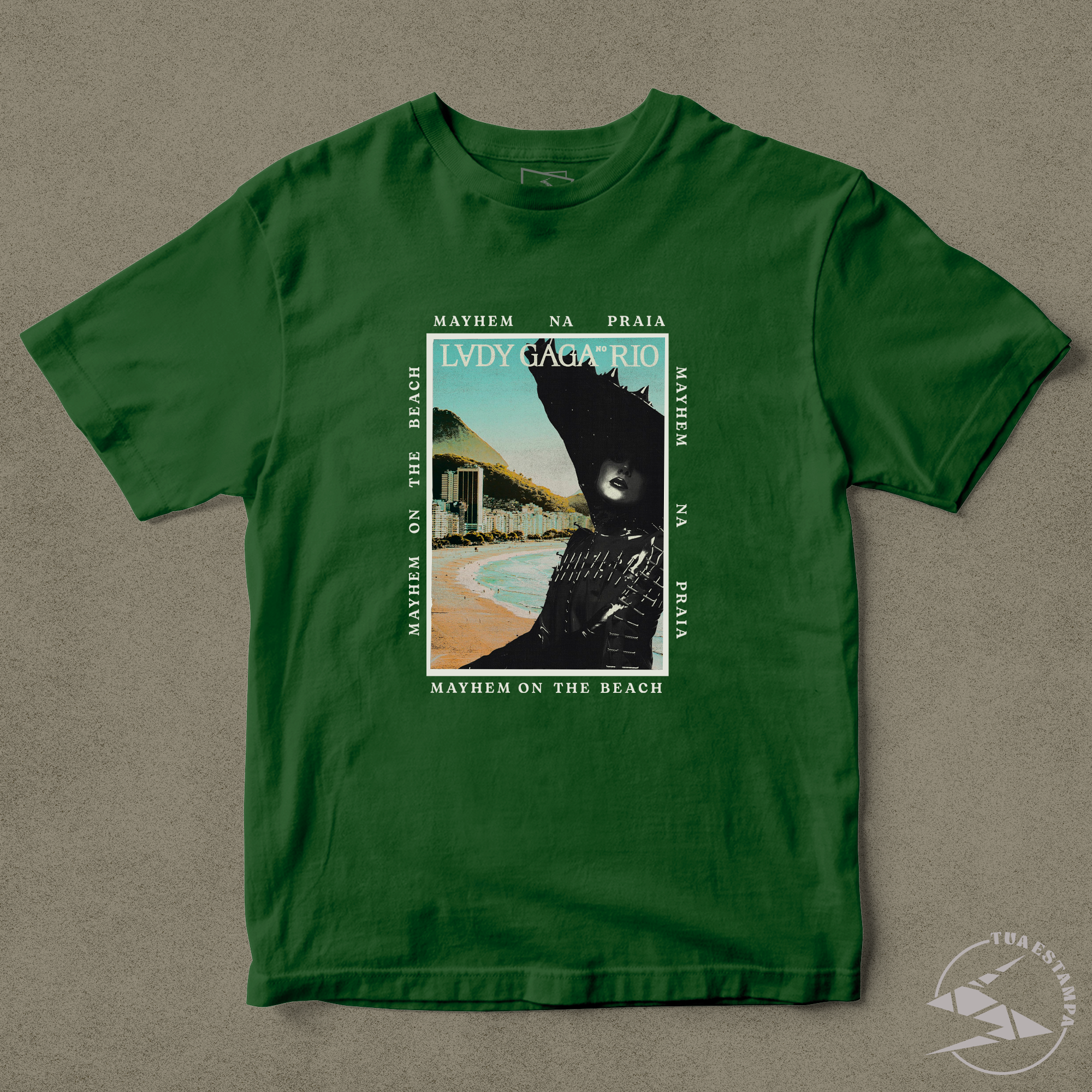 CAMISETA BÁSICA / OVERSIZED LADY GAGA PÔSTER COPACABANA