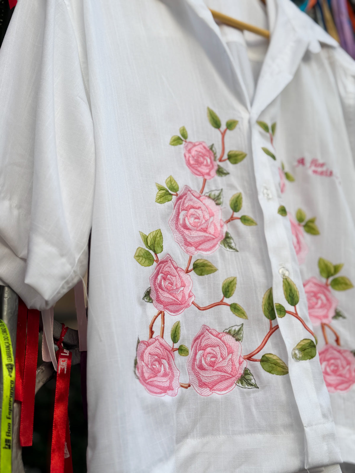 Camisa de botão com Bordado Círio 2026 - Oversized