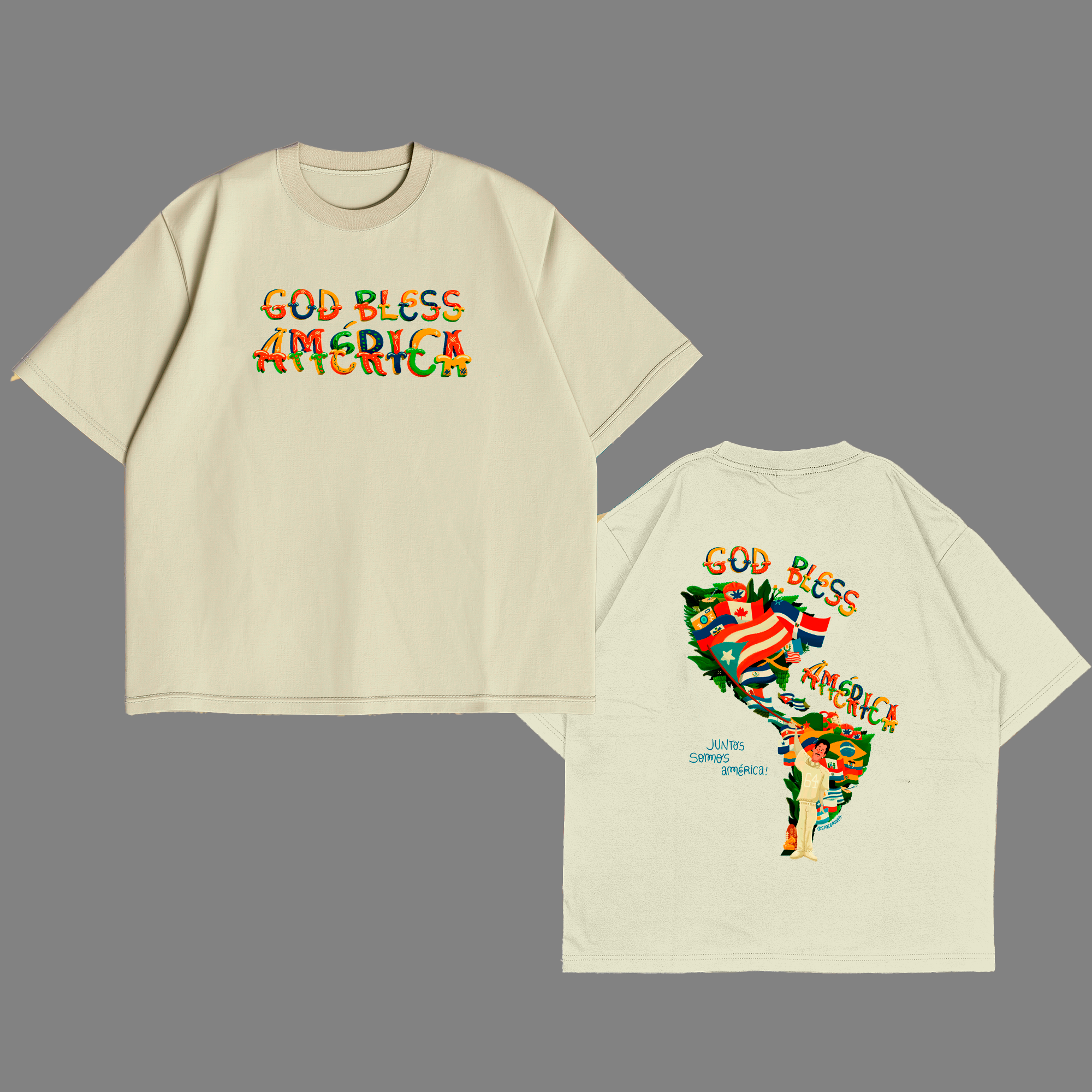 Camisa Oversized Bad Bunny Frente e Costa