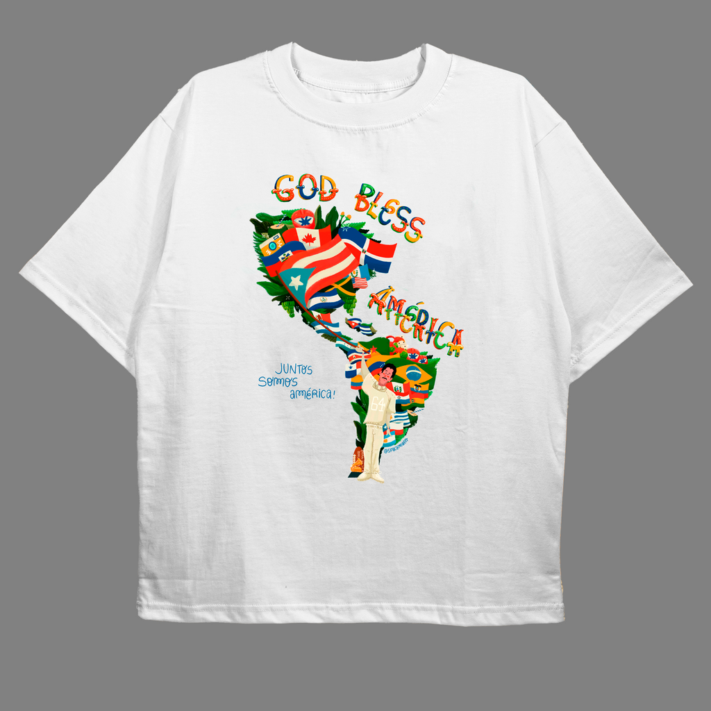 Camisa Oversized Bad Bunny God Bless América