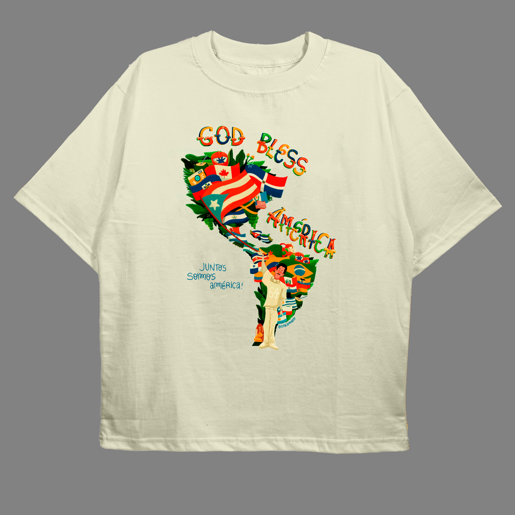 Camisa Oversized Bad Bunny God Bless América