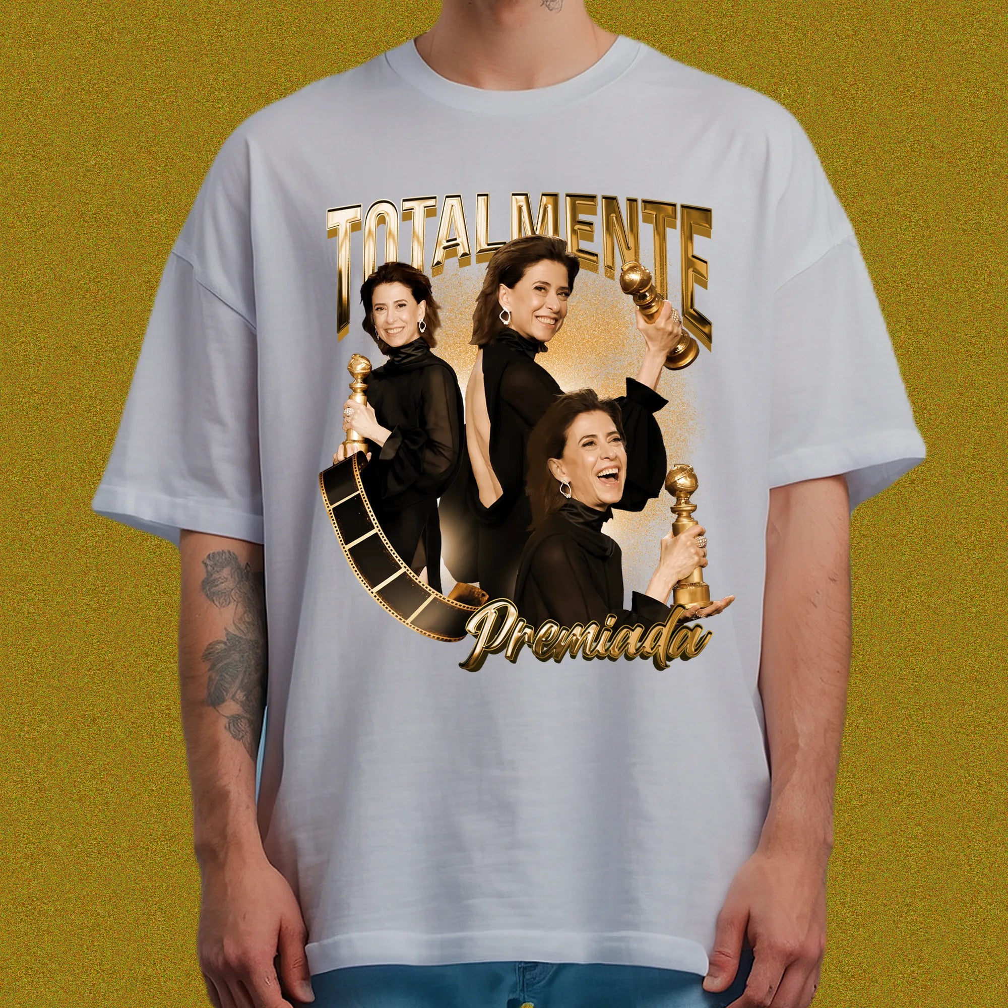 Camisa Unissex Fernanda Torres Ainda Estou Aqui - Totalmente Premiada