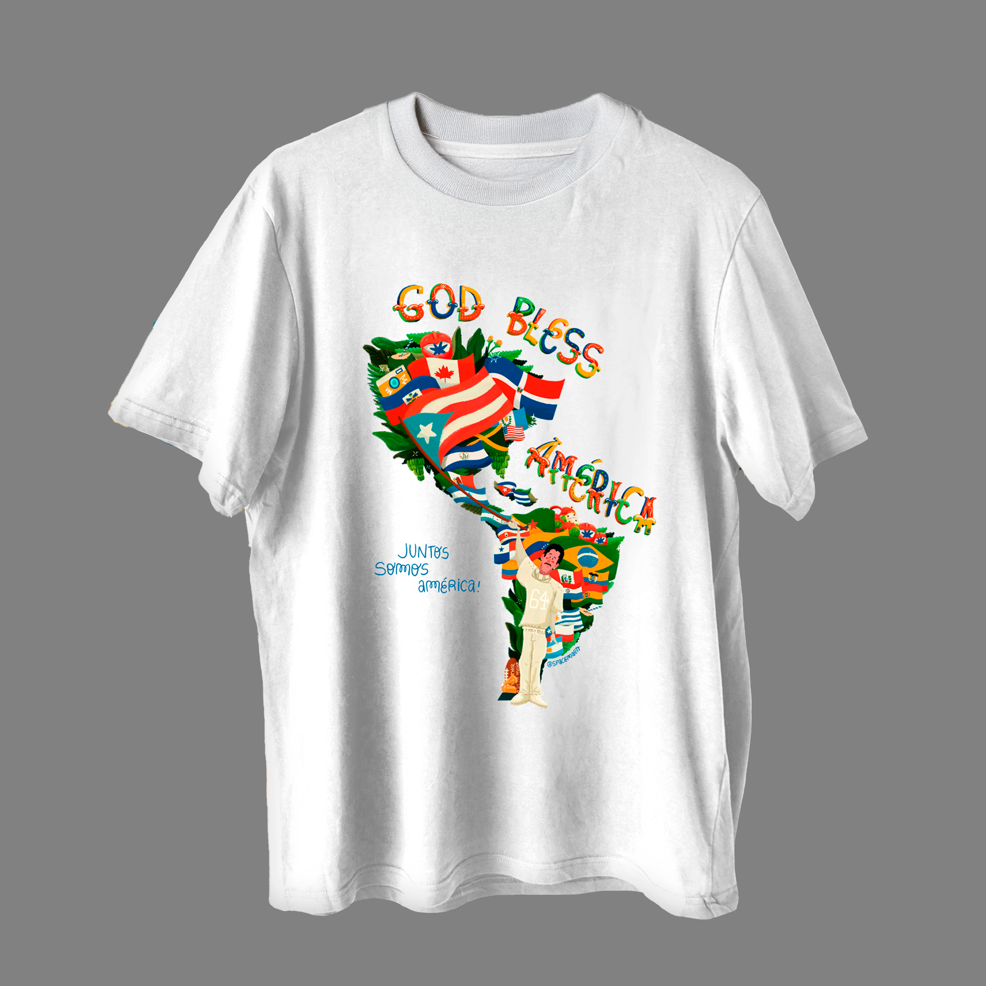 Camisa Unissex Bad Bunny God Bless América