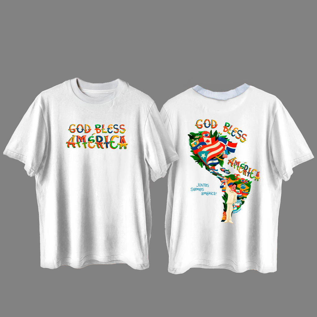 Camisa Unissex Bad Bunny Frente e Costa