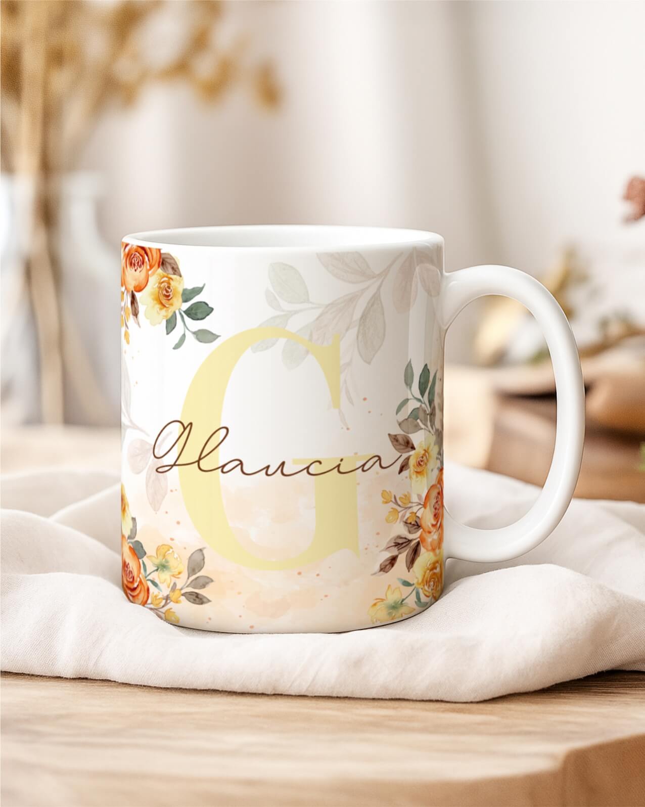PERSONALIZE CANECA INICIAIS FLORIDAS